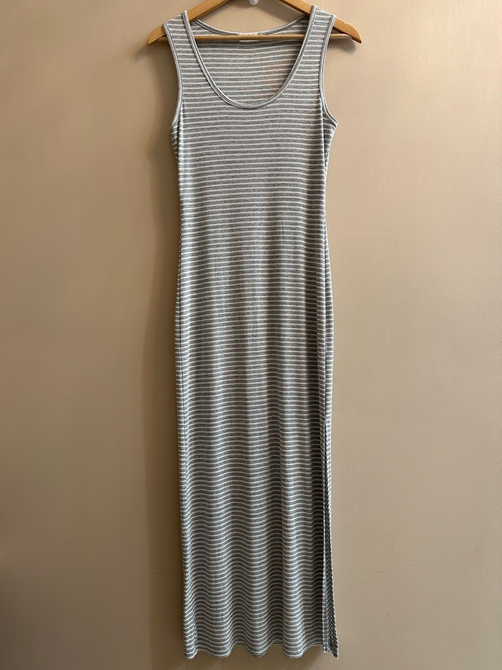 Heart & Hips Striped Ribbed Maxi Dress